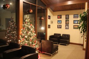Mattapoisett Family Dental christmas reception area photo 